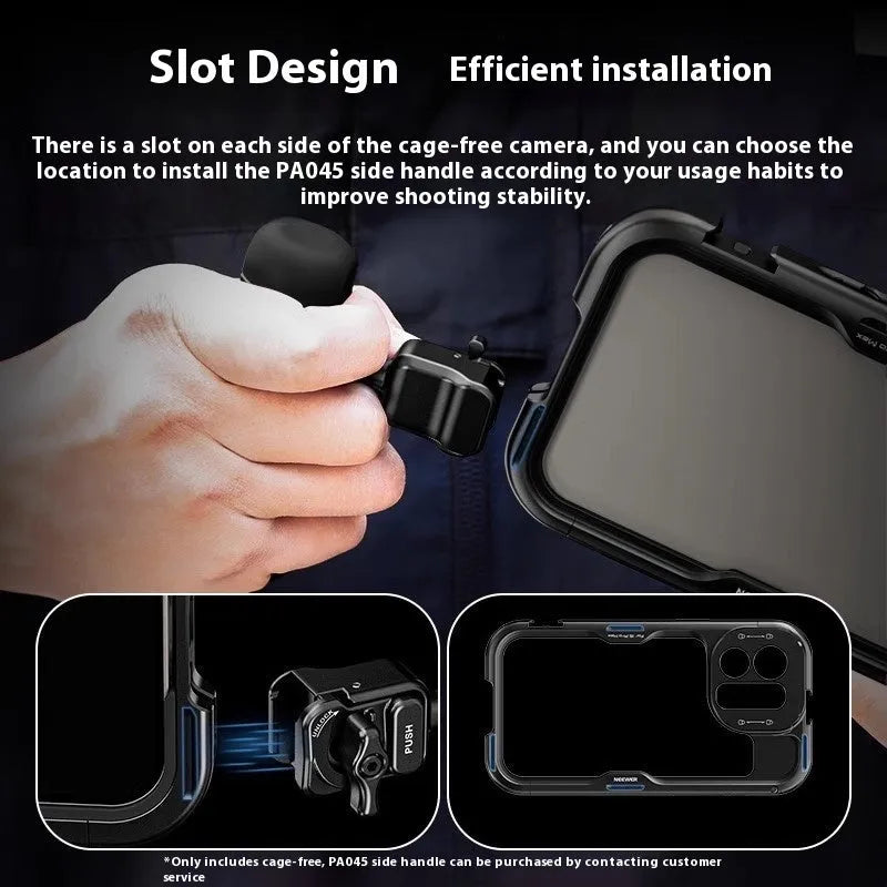 Aluminium alloy metal lens filter expansion box for iPhone 15 Pro and Pro Max with 67mm filter adapter and cold shoe mount