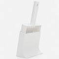 White plastic cat litter scoop kit, 130 x 100 x 258mm, for cat toilet cleaning