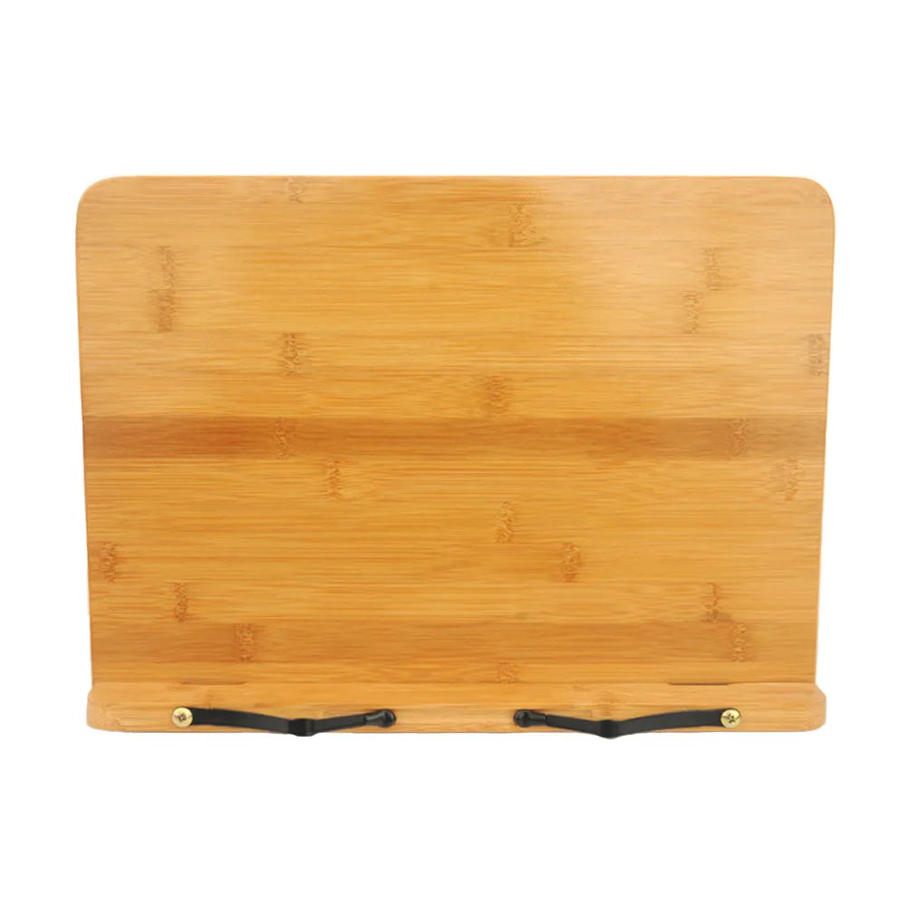 Natural bamboo hollow reading frame in solid wood, S M L sizes, gloss finish, copybook holder