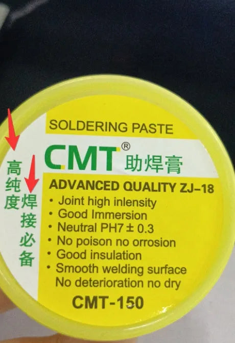 Pot of rosin soldering flux paste for electric soldering iron, 50g or 85g size
