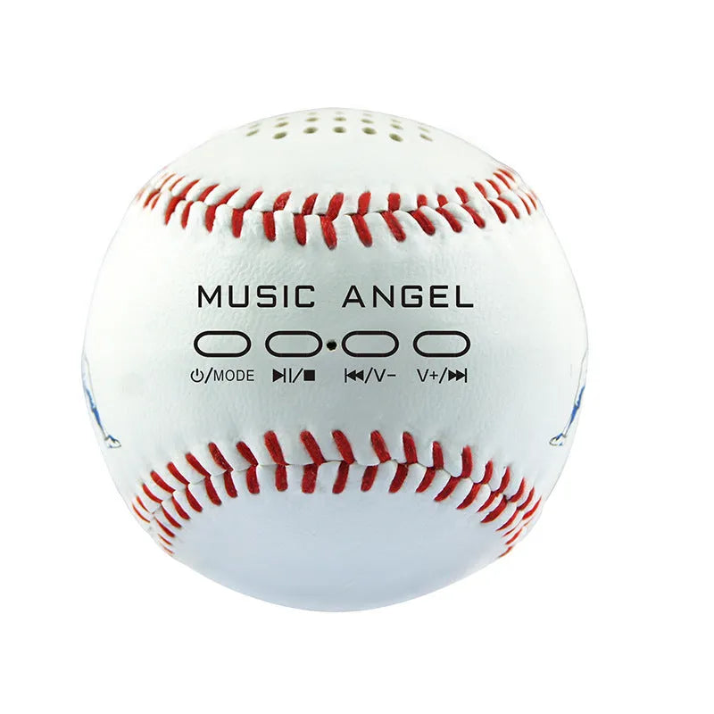 Baseball design Bluetooth speaker in white, orange or green colour with USB charging port