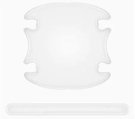 Clear 3D vinyl car door handle protective stickers in 4-piece set for scratch prevention