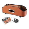 Genuine leather car tissue box holder with water cup storage compartment