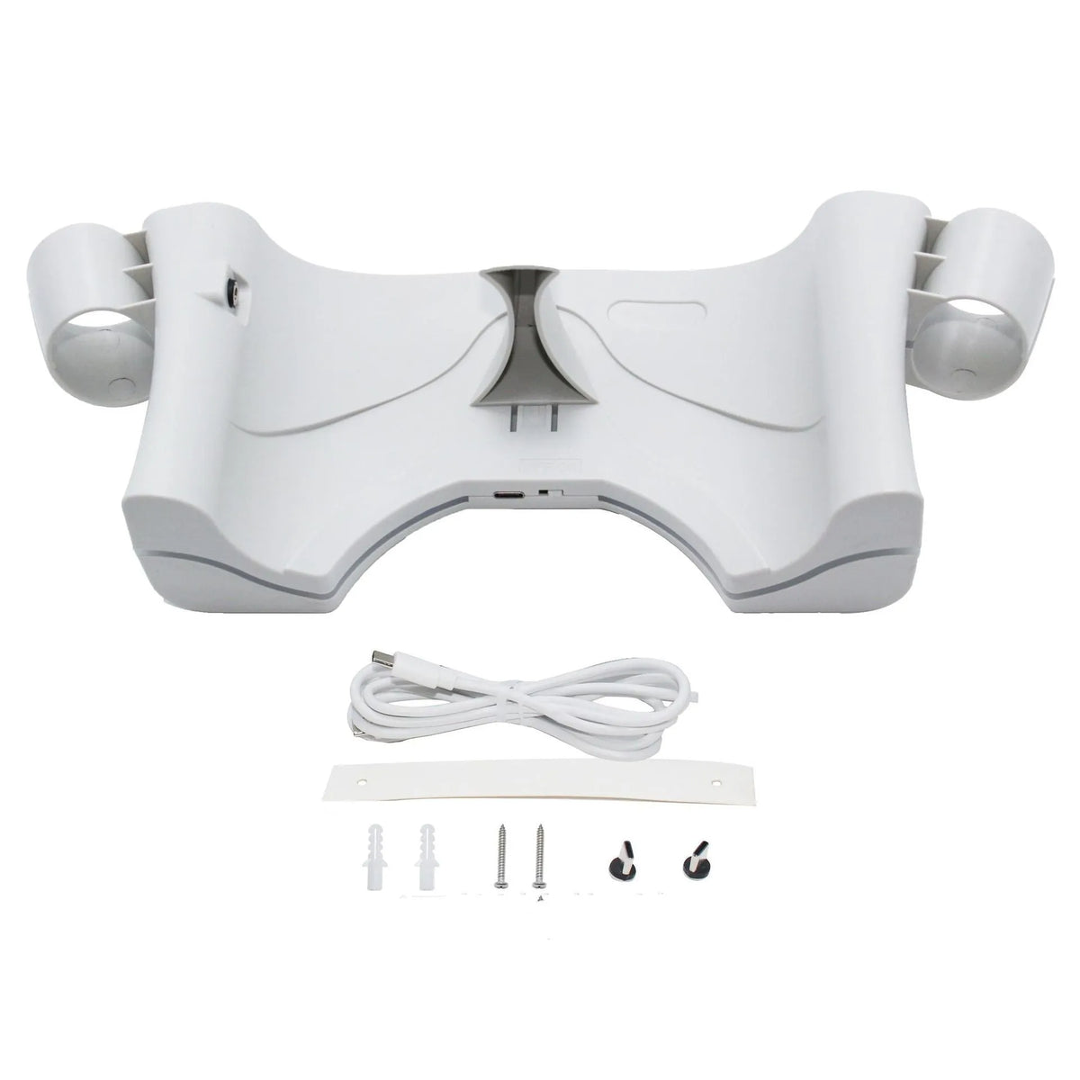 Milky white ABS wall-mounted charging set for Oculus Quest 2 handles with charger wire screw packing box