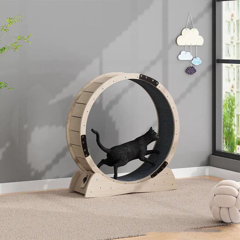 Large cat silent treadmill roller made from multilayer board for indoor weight loss exercise