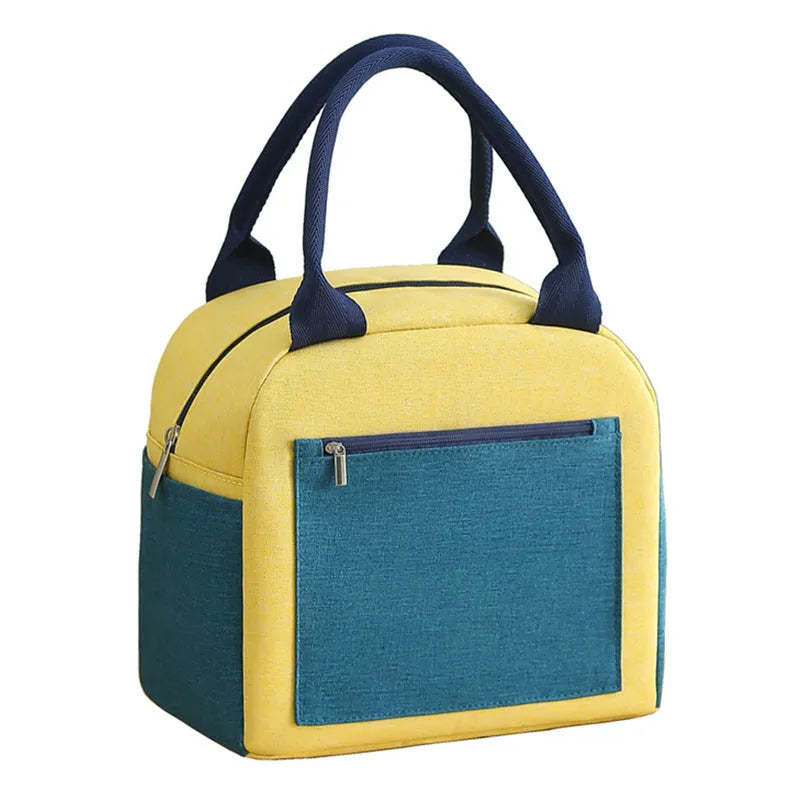 Aluminium foil thickening waterproof lunch insulation bag in blue colour