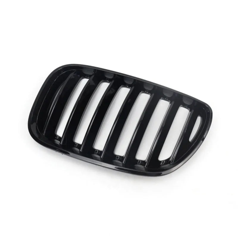 BMW X5 E53 replacement grille kit with 204-middle grid mesh pattern in bright black ABS plastic