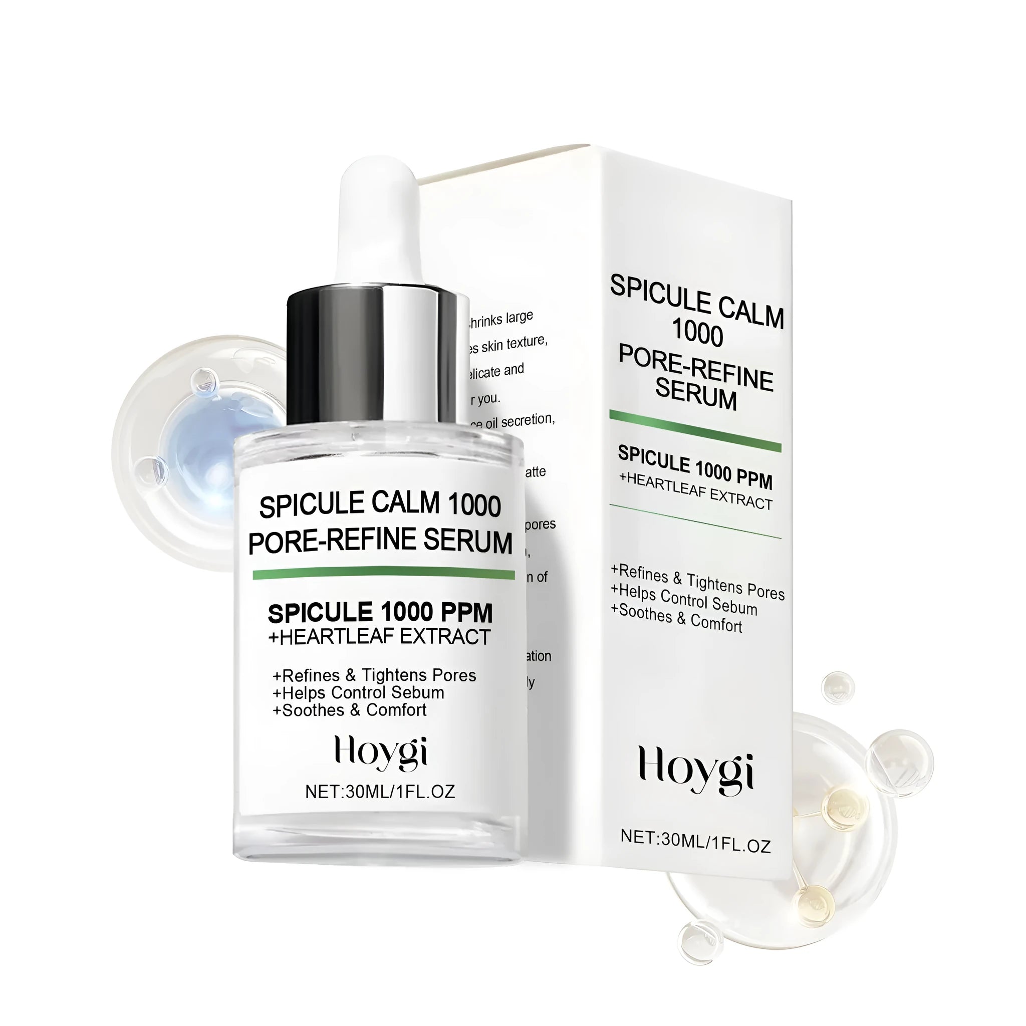 30ml pore-refine serum bottle with Houttuynia Cordata extract for targeted skincare