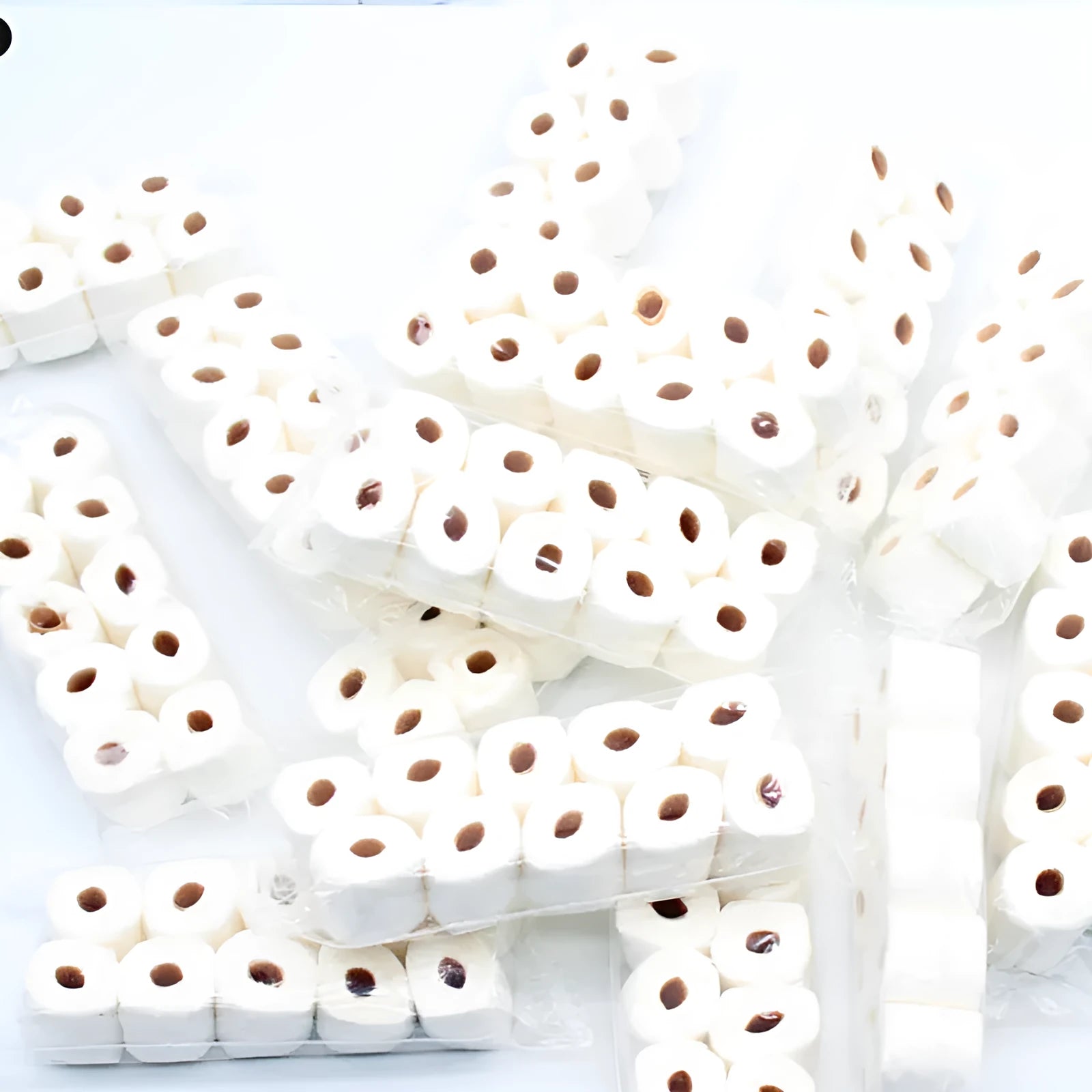 Simulated tissue roll paper model for children's educational play measuring 30x15x80mm