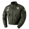 Men's loose military jacket in khaki, printed polyester fibre, front view