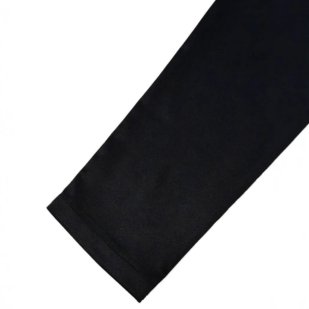 Men's black solid colour long sleeve slim fit stand collar polyester robe, sizes M to XXXL