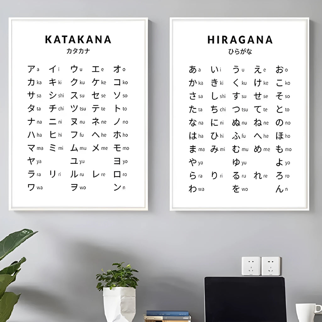 Personalised frameless canvas wall painting with English text in a modern simplicity style.