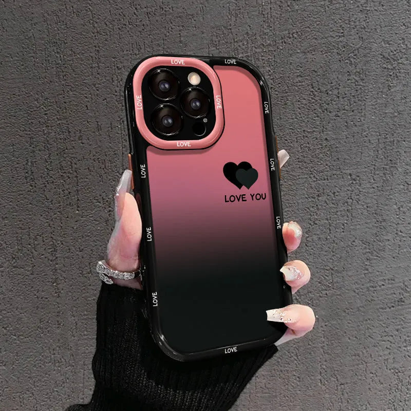 Acrylic fine hole phone case with drop protection for iPhone and Huawei smartphones in cream shell with black design