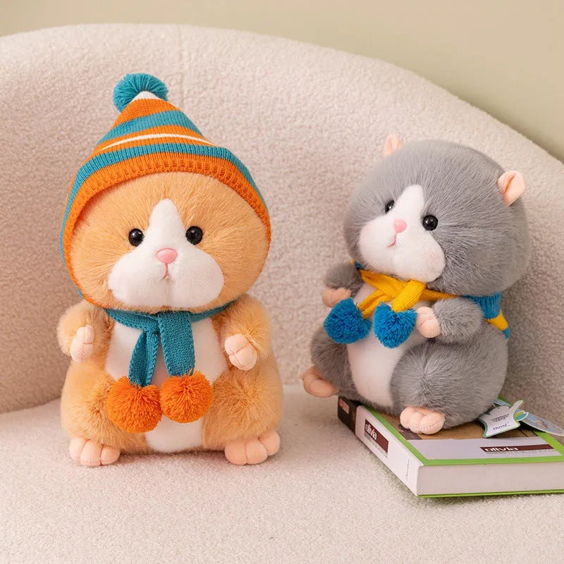 Djungarian hamster plush doll in brown or gray, 25cm and 30cm sizes, soft polyester fiber children toy
