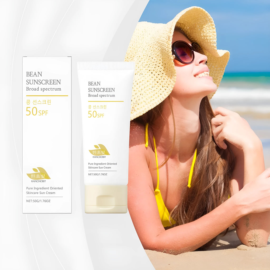 Soymilk Protective Cream sunscreen in a 50g container.