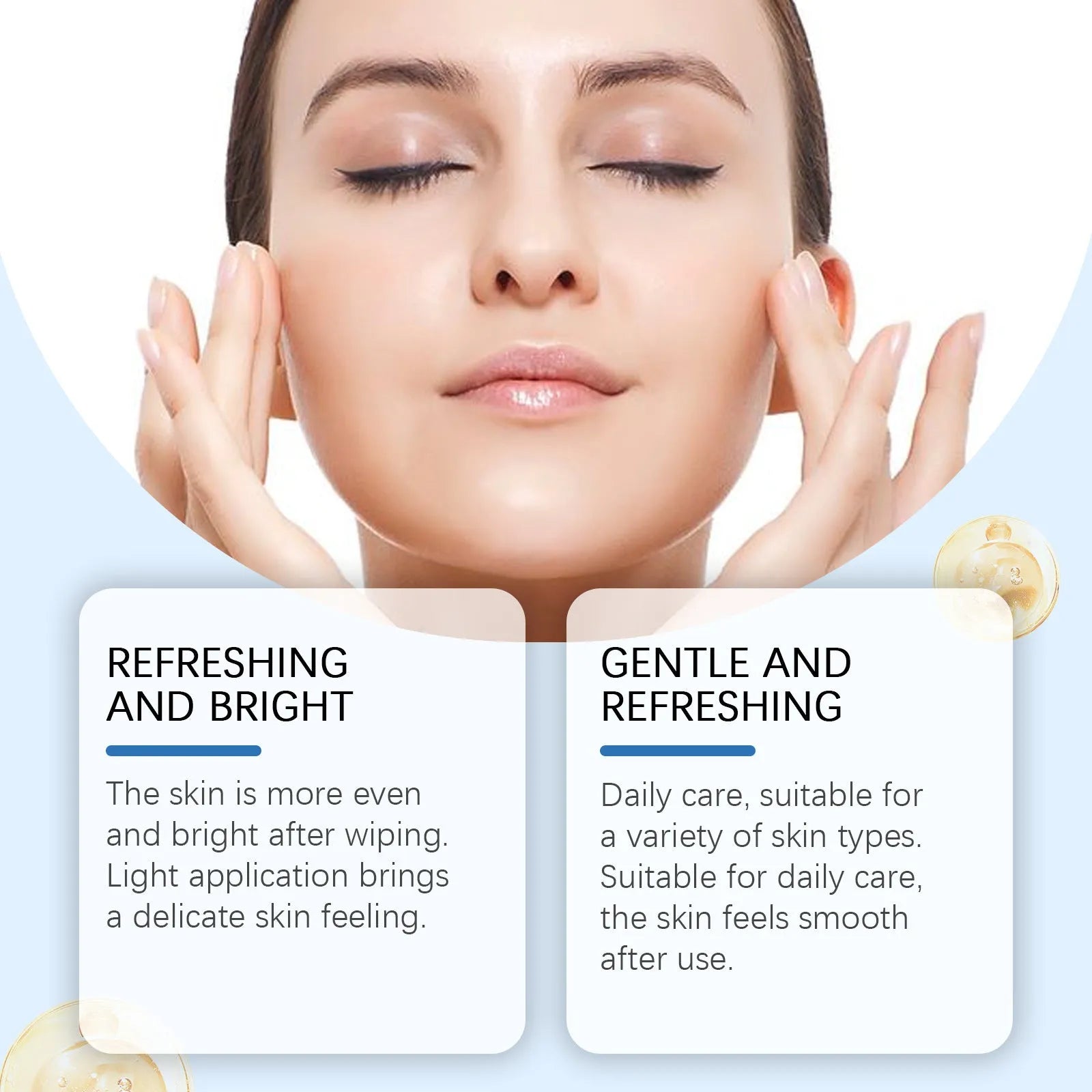 Pack of 60 glycolic acid and vitamin C infused cotton pads for facial skincare