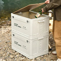 White foldable plastic storage box with 45L capacity for household organising