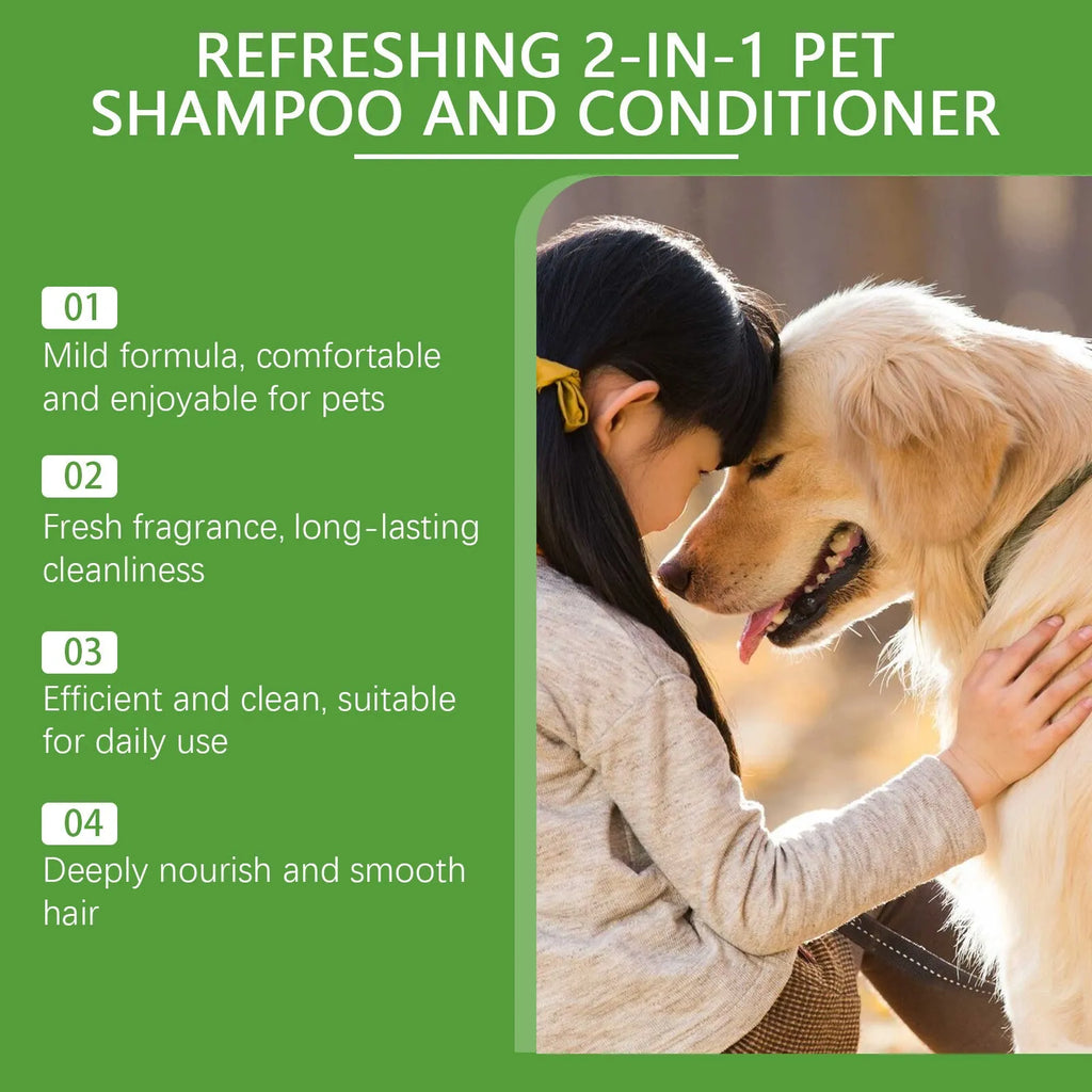 100ml bottle of pet 2-in-1 shampoo and shower gel with watermelon and coconut fragrance.