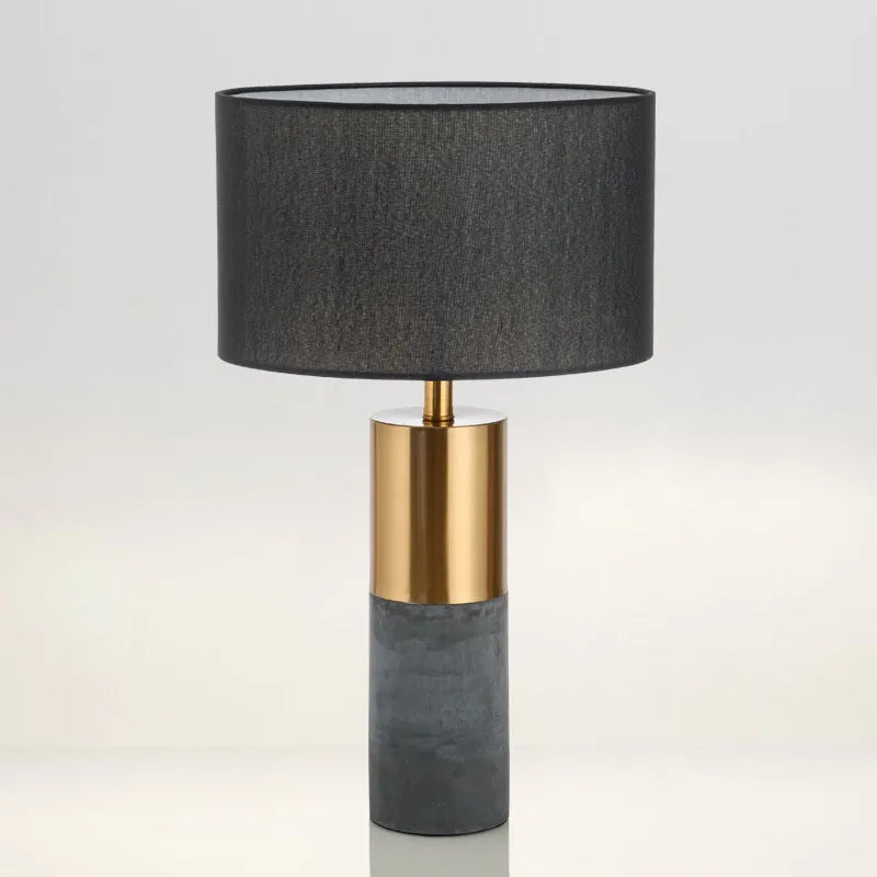 Dark grey industrial style table lamp with Nordic design, 220V, warm white or neutral light options