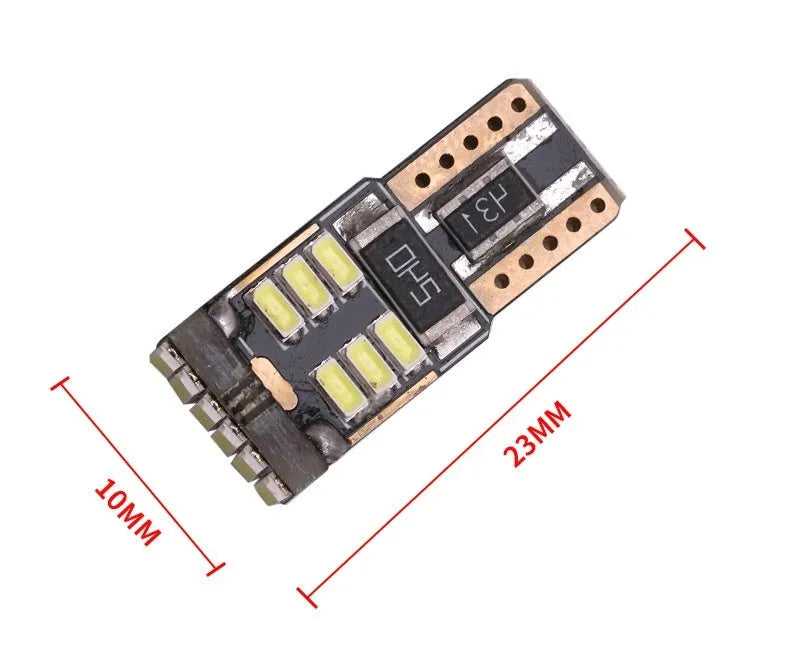 T10 12V automotive LED width indicator light white 6000K with PC board construction