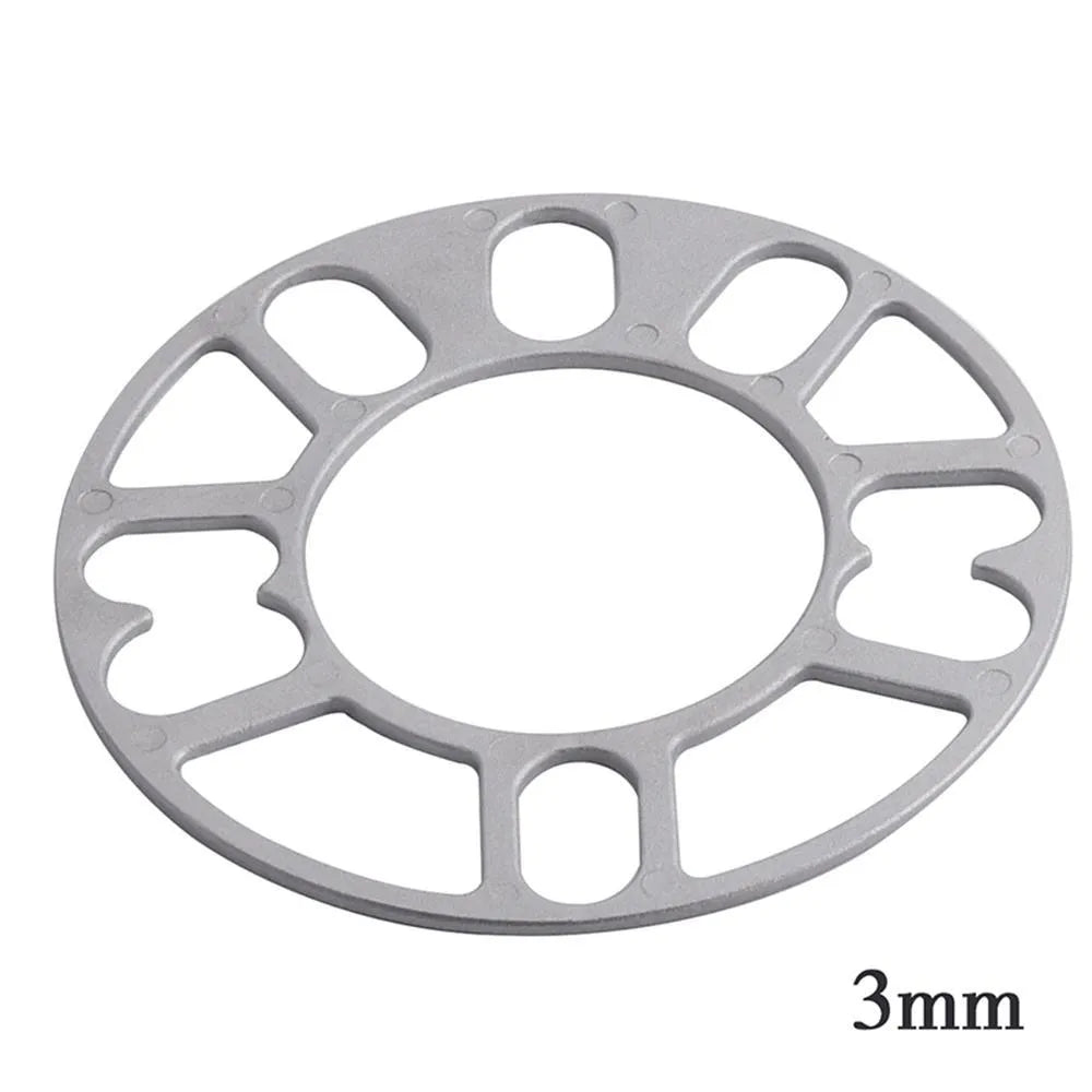 Aluminium automobile wheel hub widening gasket spacer for brake clearance in multiple thickness options
