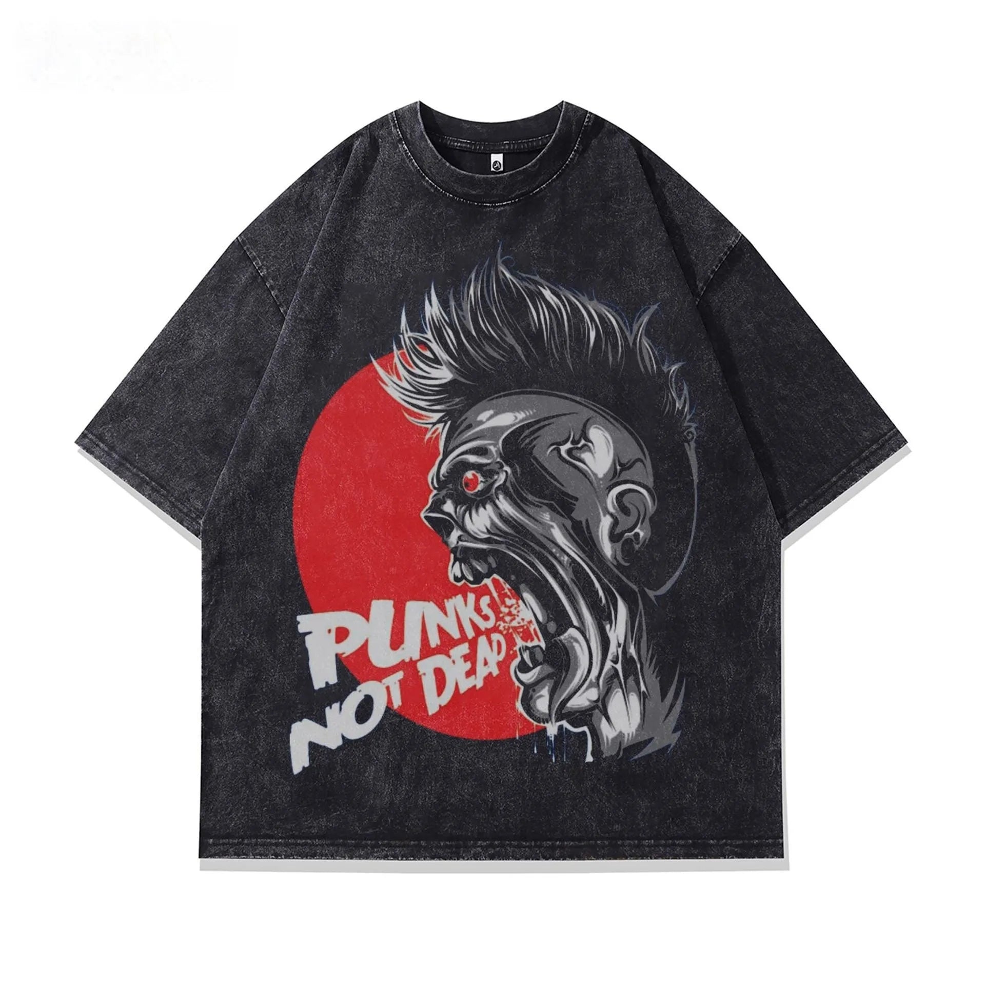 Men's cotton T-shirt with character pattern design in loose fit with short sleeves
