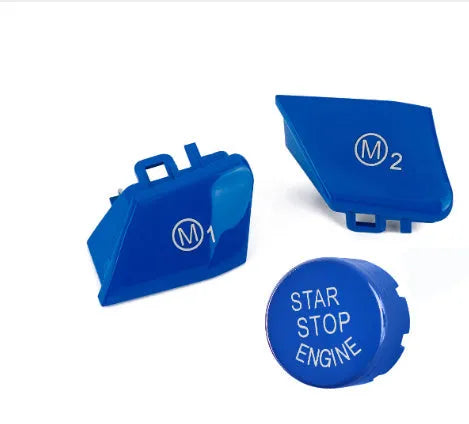 BMW steering wheel M1 M2 mode button panel in red or blue with start/stop switch for F30 F34 models