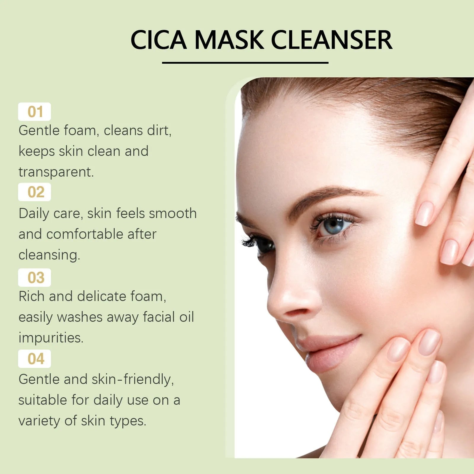 Centella Asiatica Soothing Facial Cleanser 120g tube with botanical extracts