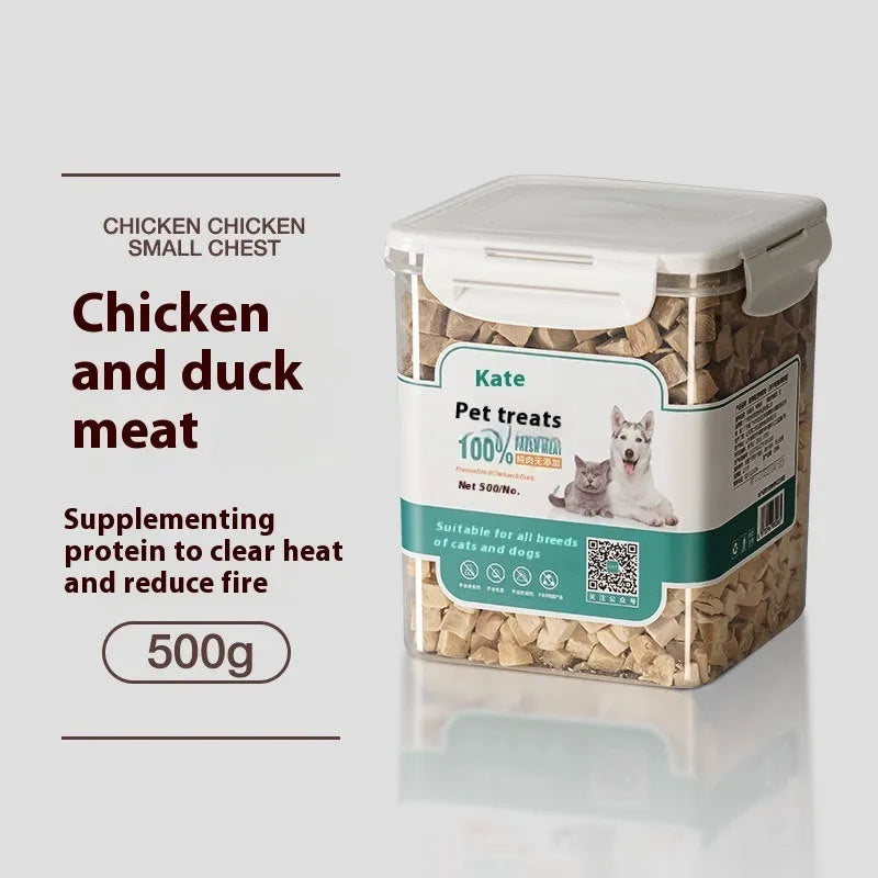500g bag or barrel of freeze-dried chicken nuggets cat snack