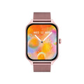 Multi-sport mode custom dial sleep monitoring step counting watch with alloy body in gold colour on wrist