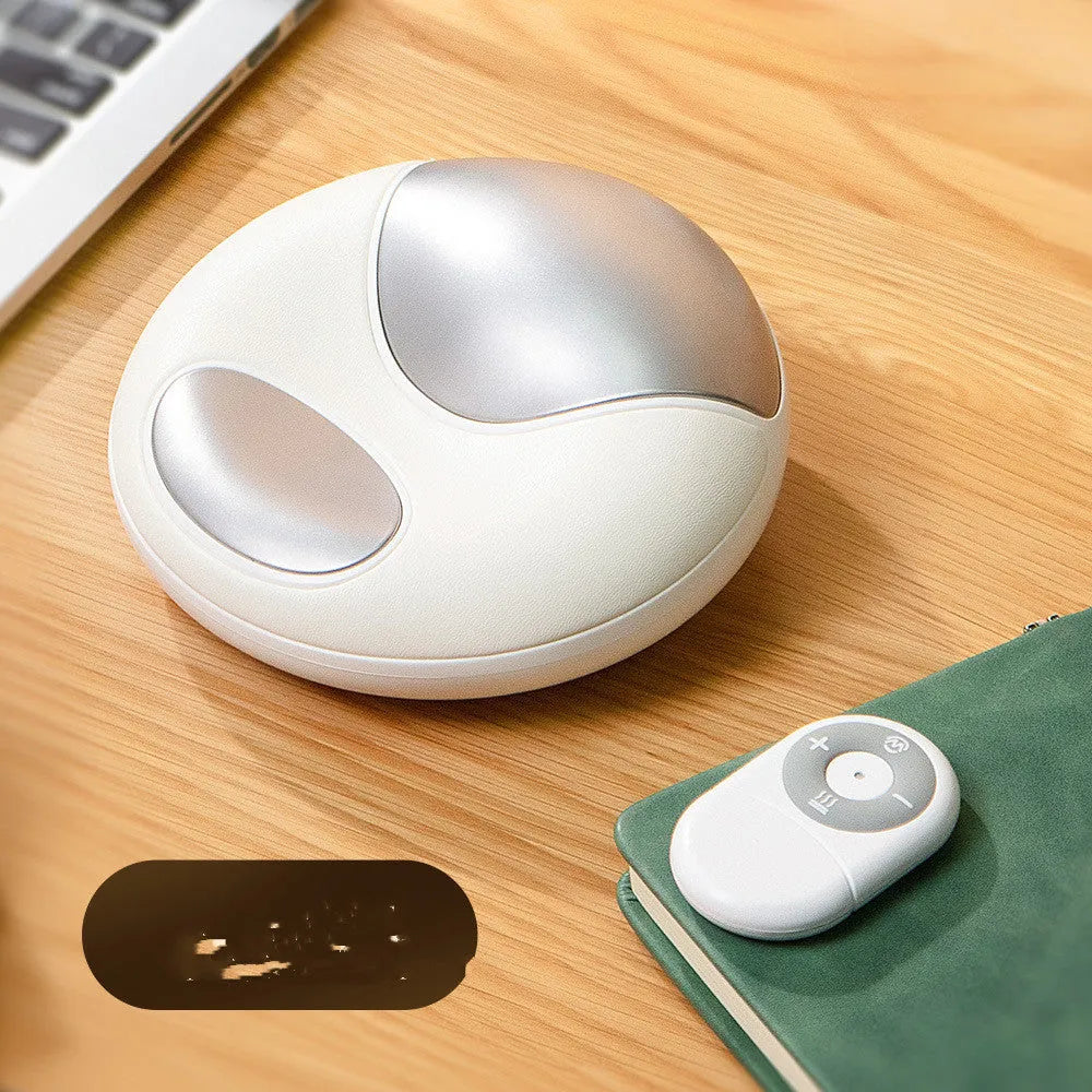 White smart electric hand massager with heat and pulse for hand fatigue relief