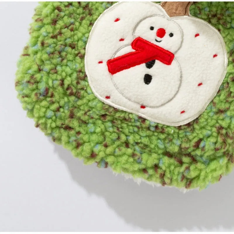 Snowman embroidered sherpa pet hoodie in pink with colourful dots for small dogs
