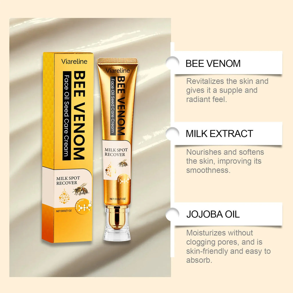 30g jar of facial neck cream with bee venom and milk extract formula
