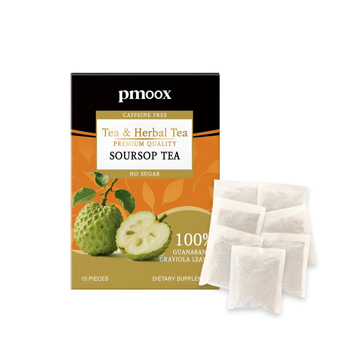 Pack of 28 Annona leaf herbal tea bags made from Annona spinosa leaves, caffeine-free natural infusion