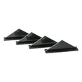 Universal triangle car rear spoiler in bright black and carbon fibre finishes