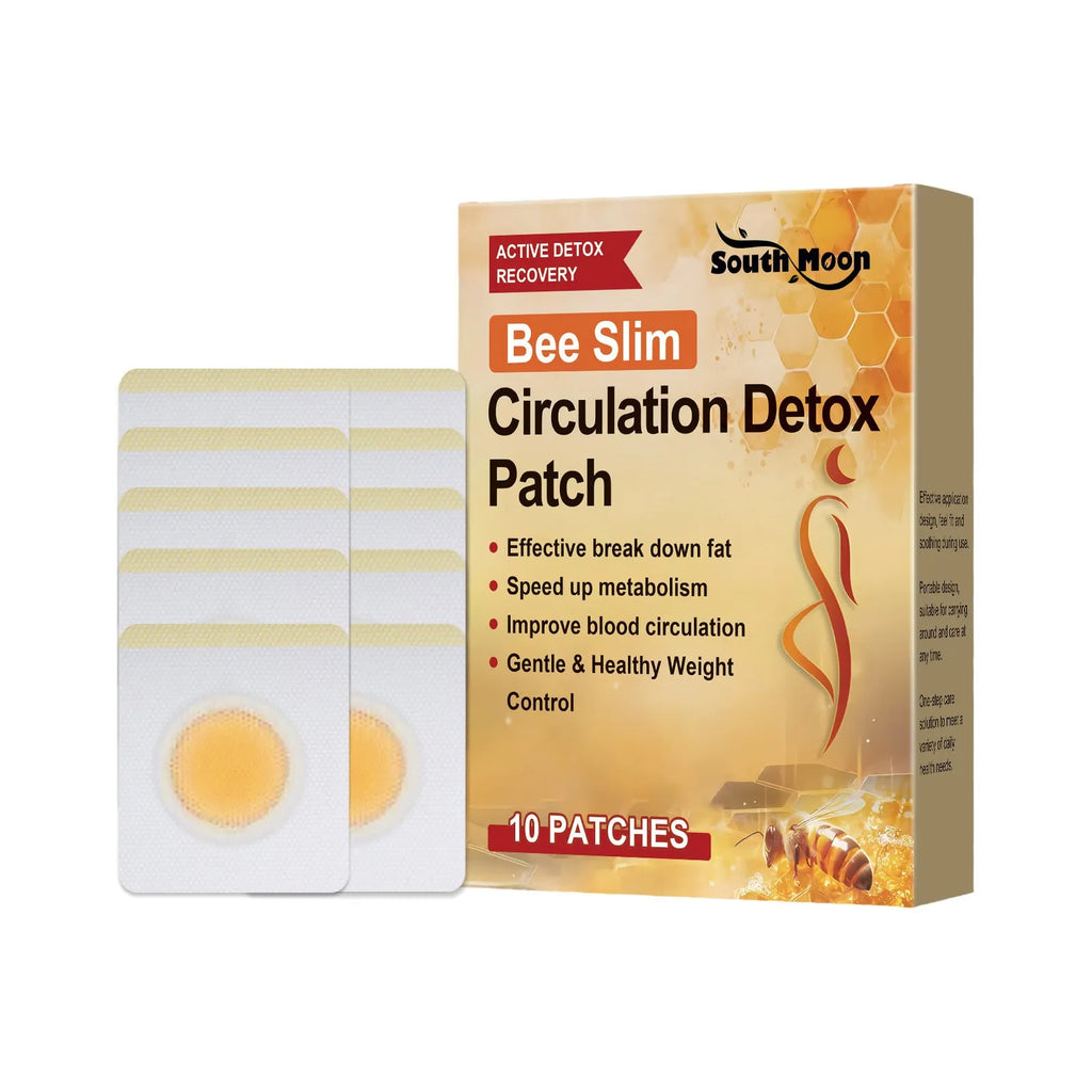 Herbal body shaping navel stickers pack with 10 adhesive patches containing bee venom and argy wormwood
