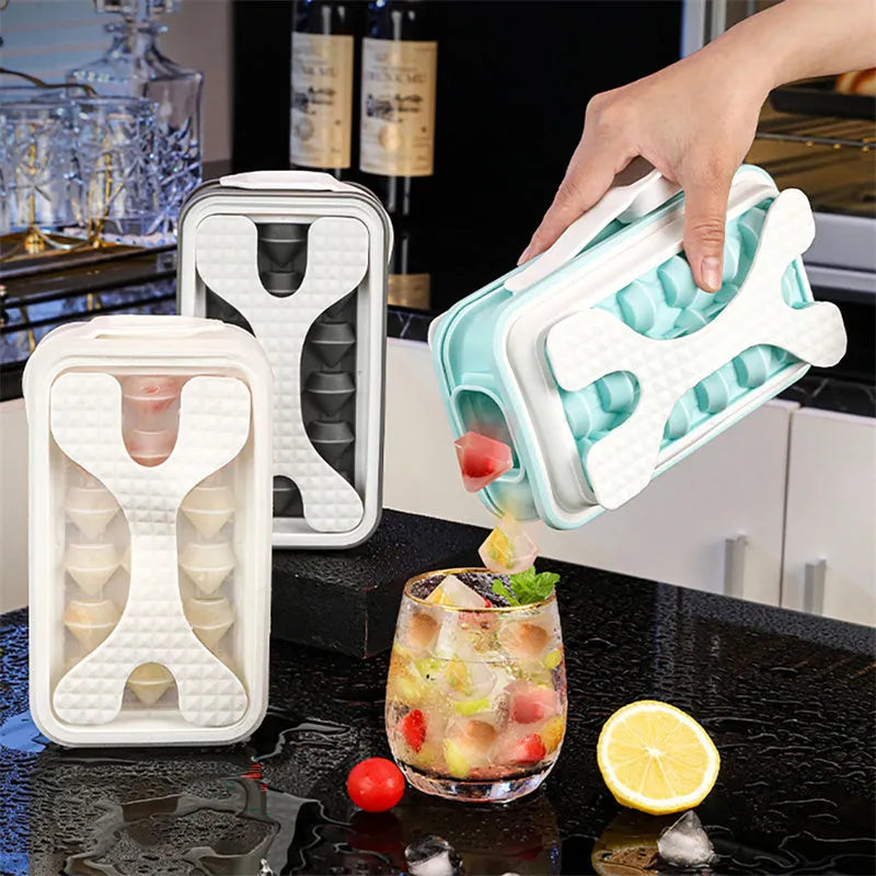 Silicone ice ball mould bottle with diamond curling pattern showing light grey, sky blue and white colour options