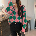 Japanese Korean style casual cardigan coat in acrylic knit fabric, macaron colour options