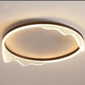 50cm acrylic ceiling light in gold or coffee finish with remote control for living room, bedroom, study