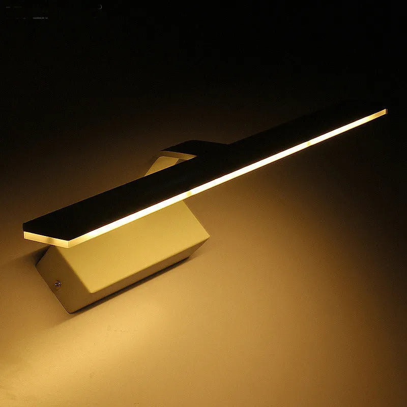 White 520mm long LED bathroom mirror headlight mounted on a wall above a vanity.