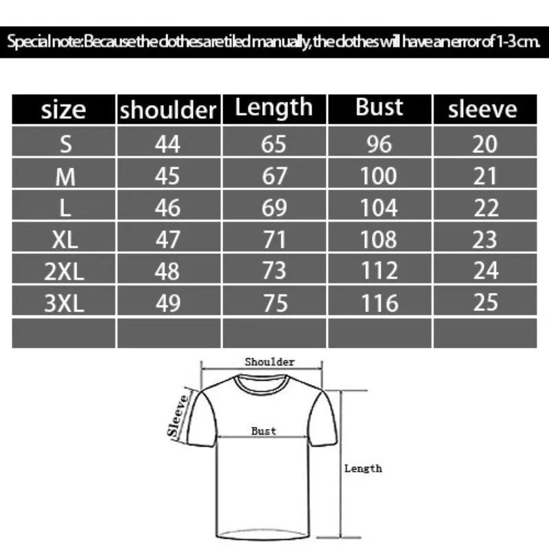 Black men's t-shirt with a colourful 3D digital cartoon print on the front, showing loose fit.