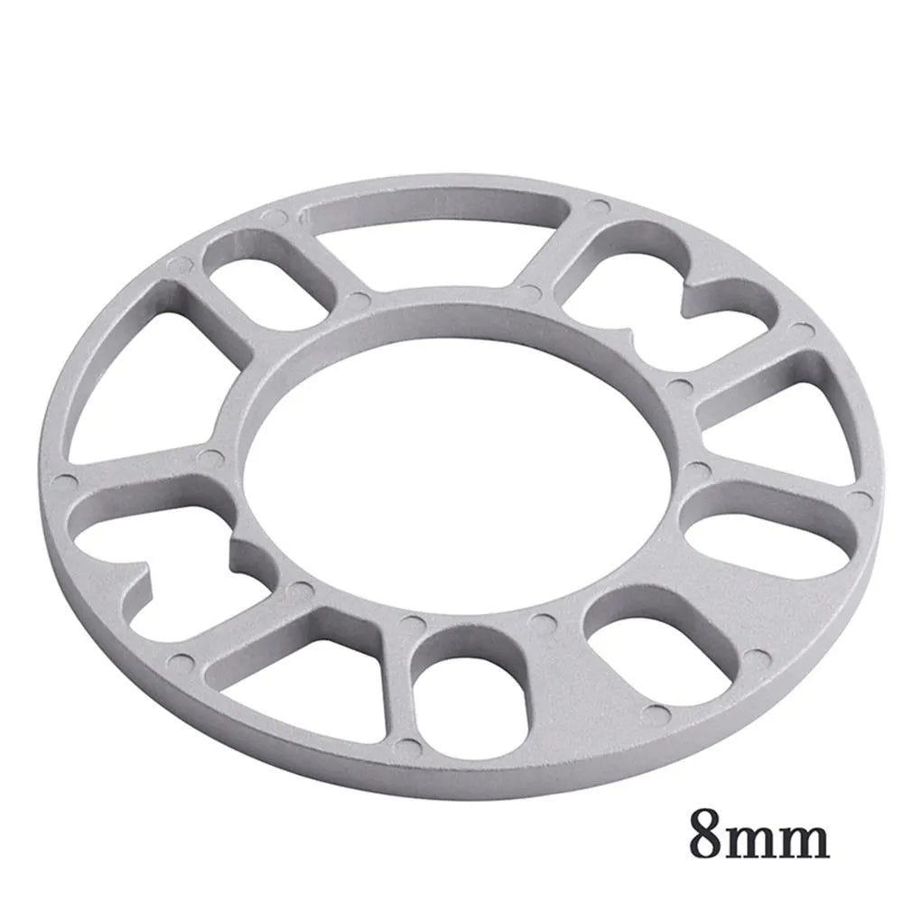 Aluminium automobile wheel hub widening gasket spacer for brake clearance in multiple thickness options