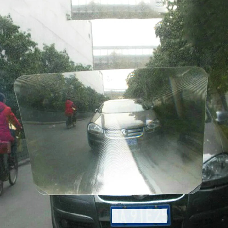 Fresnel lens car reversing sticker 200x250mm on rear window showing wide angle view