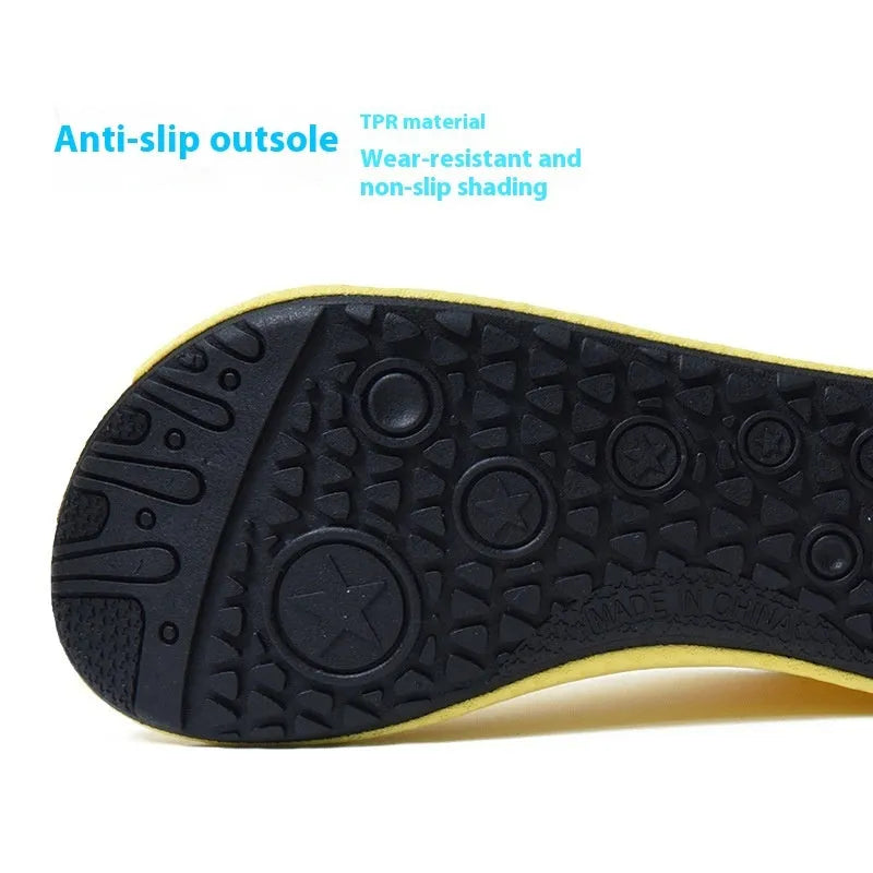 A pair of low-top casual beach shoes with a mesh upper and a textured TPR sole, shown in a Snowflake Mesh pattern.