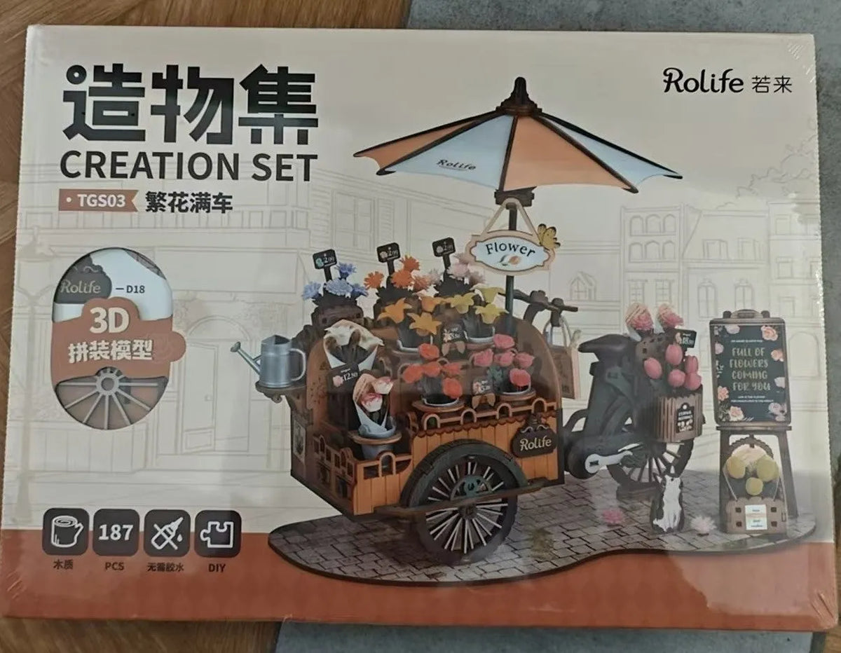 Wooden 3D puzzle kit for revolver, shotgun or steam locomotive model, ages 15 to 35, LKA01 colour option