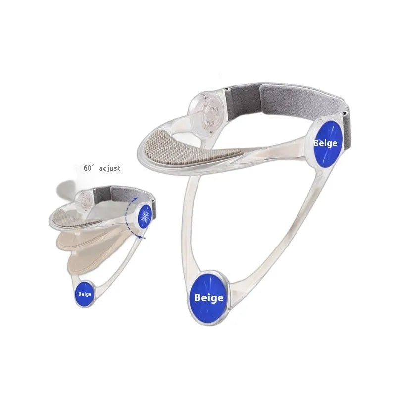 Adjustable neck brace for cervical spine support in blue, pink, or transparent for adult and children.