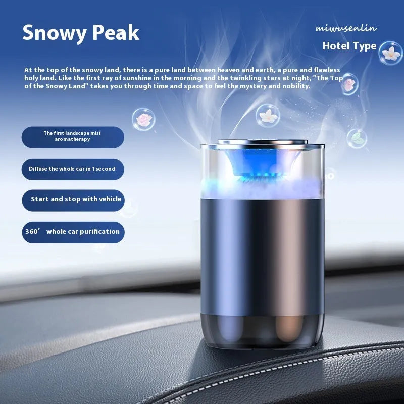 Car aromatherapy diffuser cloud mist air freshener with intelligent mode for RVs trucks sedans