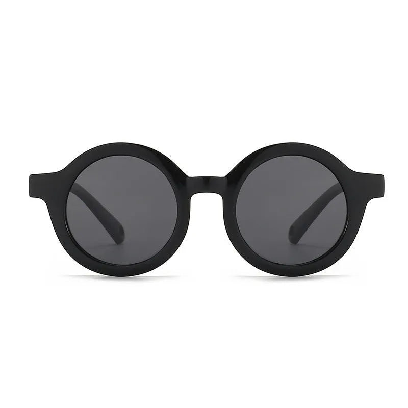 Children's silicone sunglasses with round frame and polarized lenses for 0-3 year olds