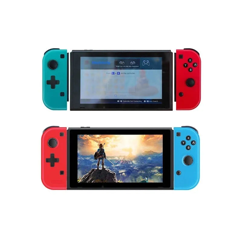 Mechanical flat non-vibration stretching gamepad in red and blue colours, ABS material, PS/2 interface
