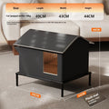 Black Oxford cloth outdoor warm pet bed for cats with lock temperature design